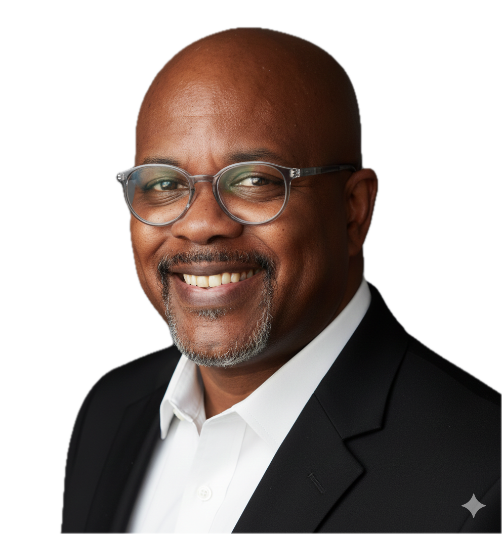 Edward D. Clark wearing a black blazer and white shirt